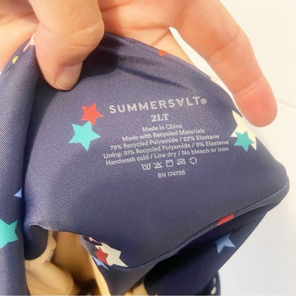 NWOTs Summersalt | The Ruched Sidestroke in Star pattern Size 2 Long Torso - Picture 8 of 8